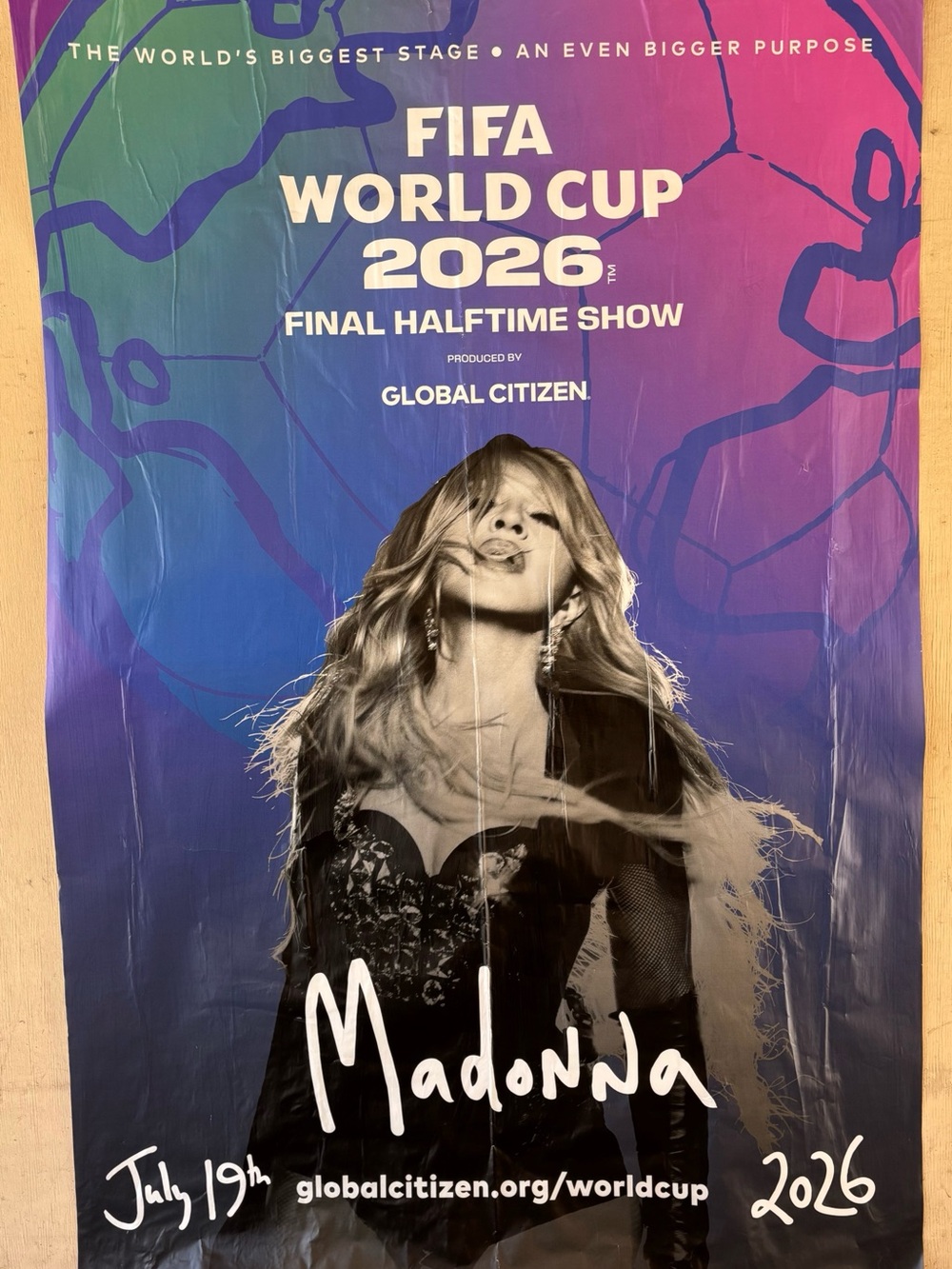 Madonna FIFA World Cup 2026 Final Halftime Show Street Poster (Rare)